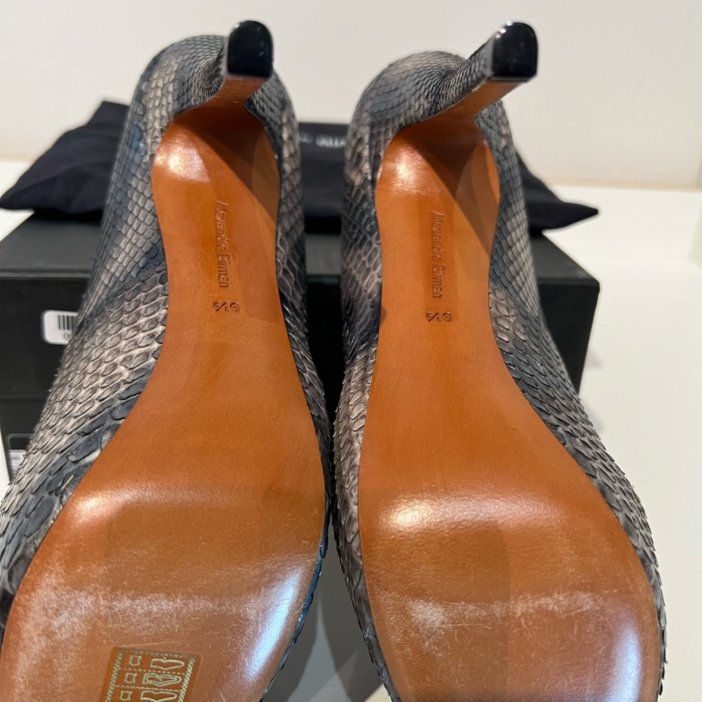 Alexandre Birman Python Peep Toe Platform Pumps -… - image 5